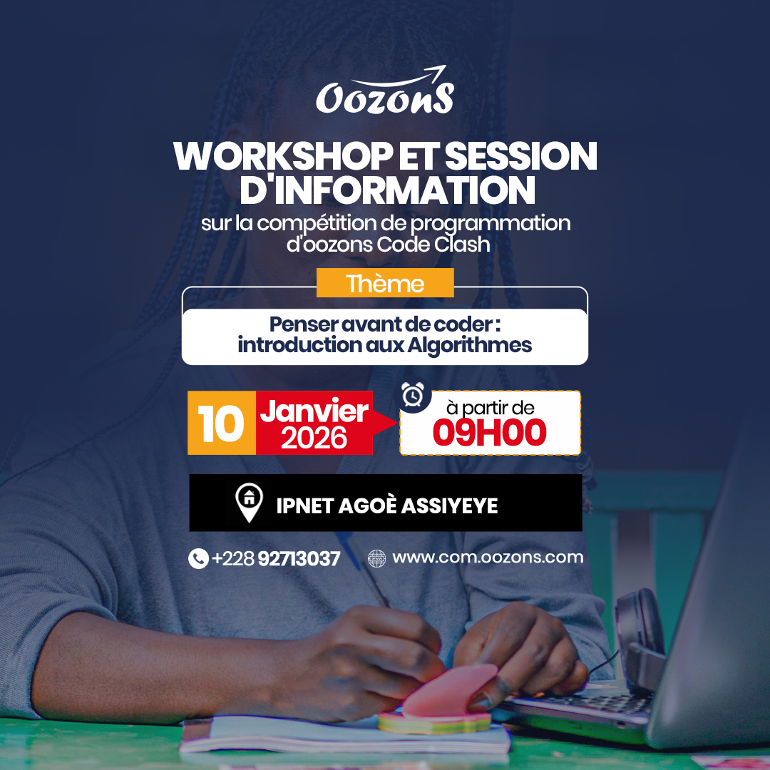 Workshop & Session d’information – Ozons Code Clash